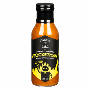 Bouteille de sauce BBQ Rocketman de Mi Corazón, sauce barbecue style coréen, 350 ml.