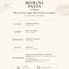 Boite repas chef Carl Murray semaine du 2 novembre